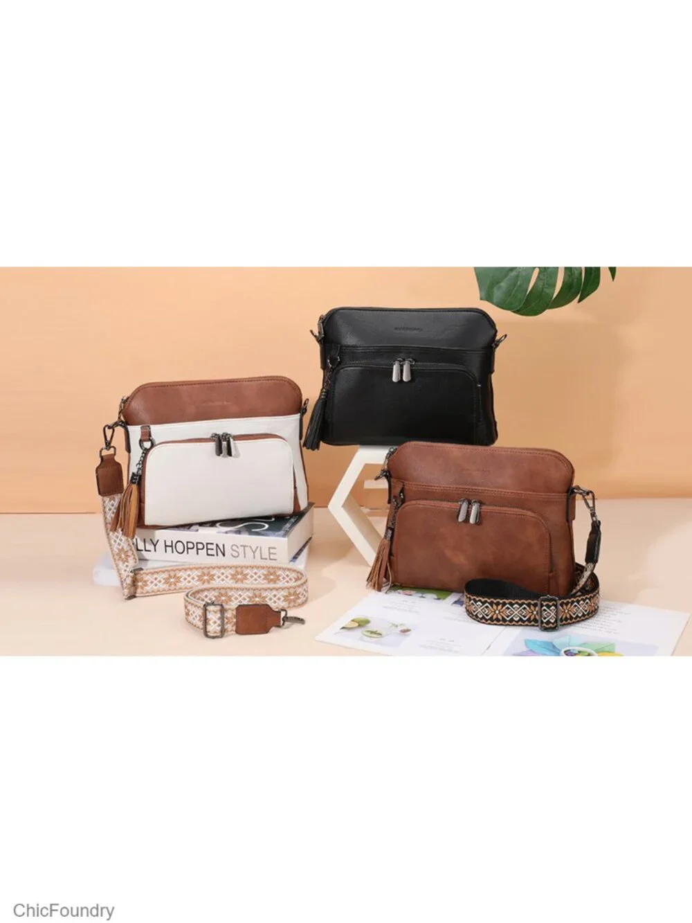 Quilted Crossbody Bags for Women Faux Leather Vegan Purse with Wide Strap Travel